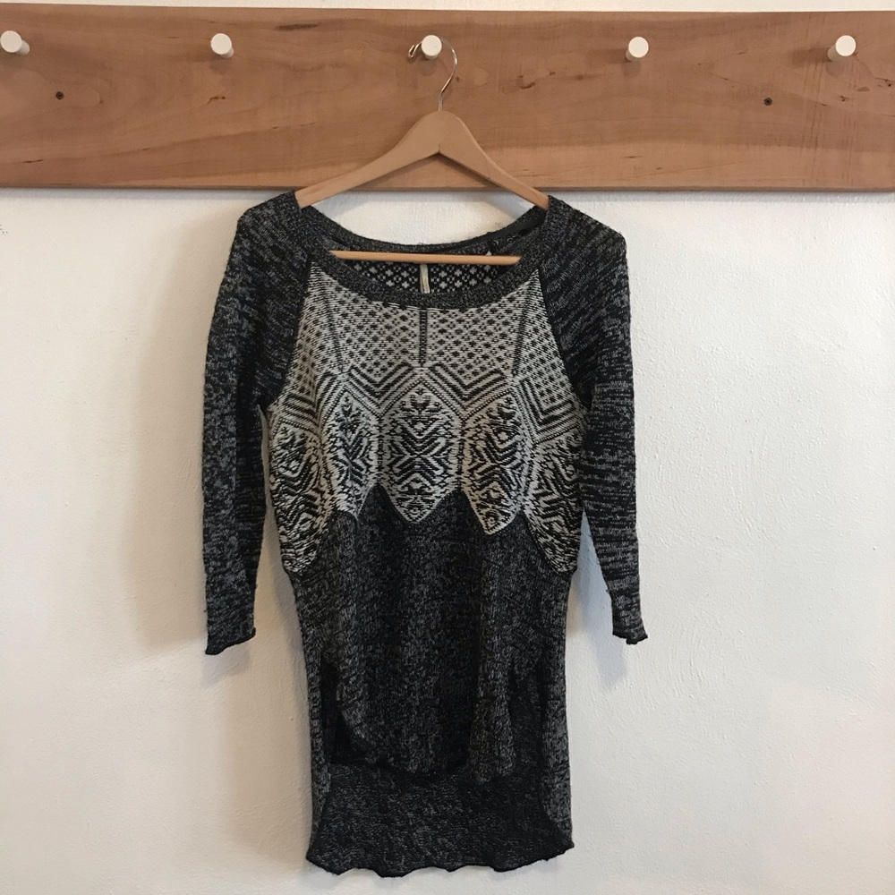 Free People Nordic Fair Isle hi-lo Sweater